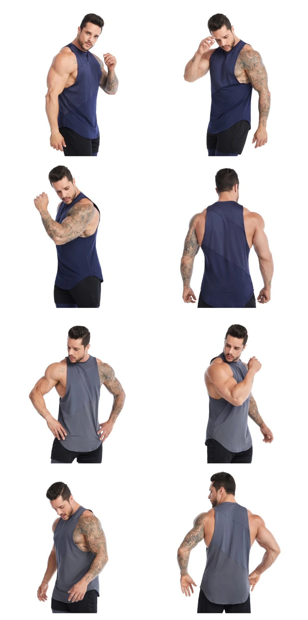 Custom Sublimation Print Plus Size Athletic Sports Basketball Acitivewear Muscle Hooded Tank Top Ropa Deportiva Men Gym Wear Fast Quick Dry Singlet Vest