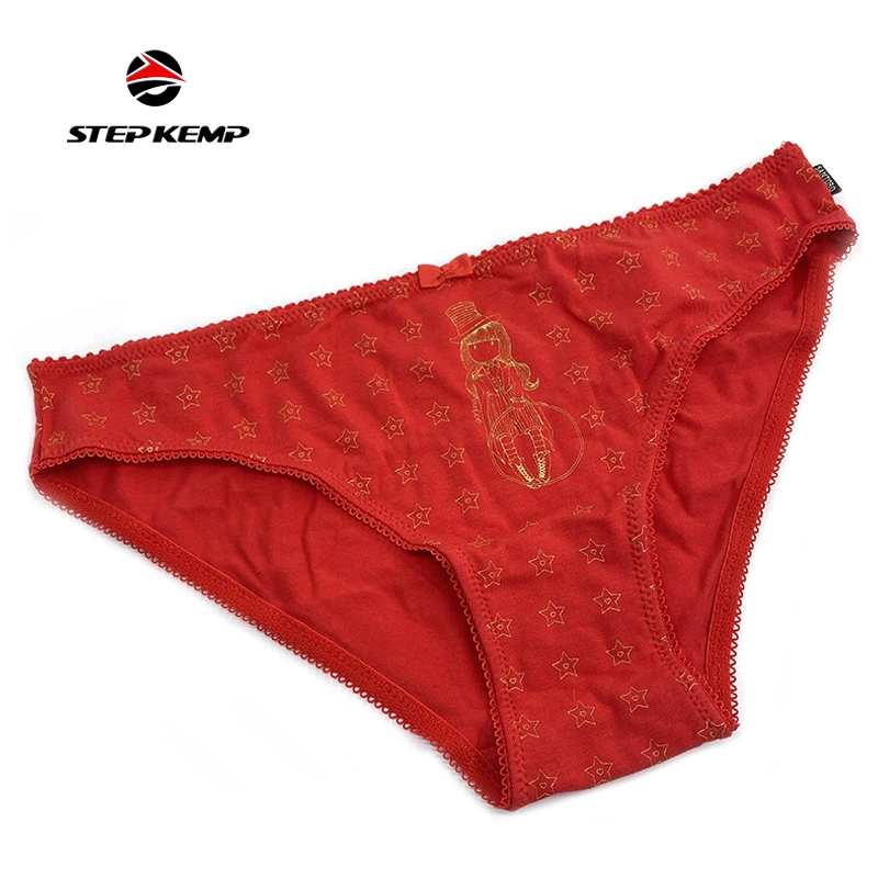 Women&prime; S Sexy Red Panties Large Size Sports Women&prime; S Briefs Ny-22W1003