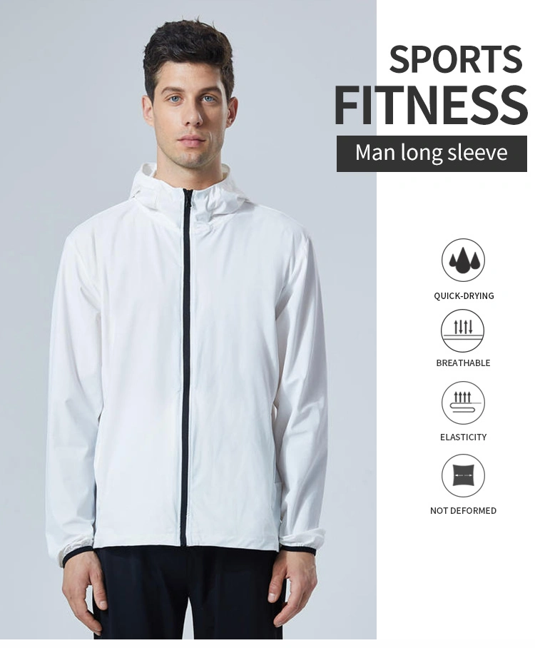 Men&prime;s Windproof Sport Jacket Outdoor Workout Windbreaker Jackets Quick Dry Men Running Jacket