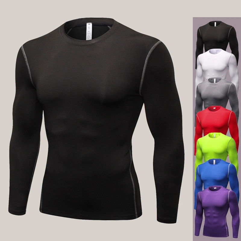 Men Compression Tops Running Gym Workout Sports Fitness Running Long Sleeves Dry-Fit Base Layer, Training Base Layer Thermal Long Sleeve Esg14451&quot;