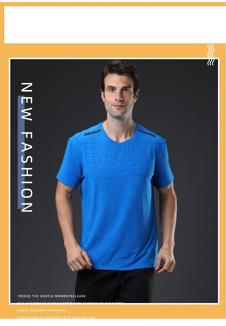 Sports T-Shirt Men&prime; S Summer Fitness Short Sleeve Breathable Large Quick Drying Clothes Loose Casual Outdoor Running Short Sleeve