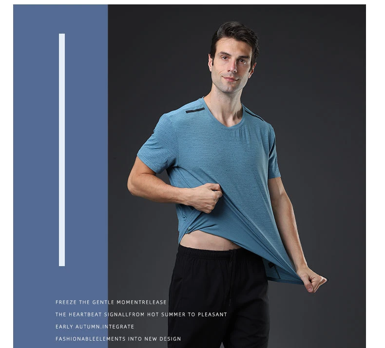 Sports T-Shirt Men&prime; S Summer Fitness Short Sleeve Breathable Large Quick Drying Clothes Loose Casual Outdoor Running Short Sleeve