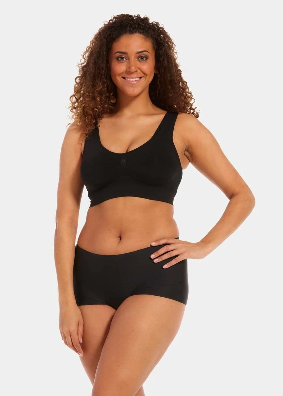 Black New Women&prime;s Antibacterial Briefs Breathable Briefs