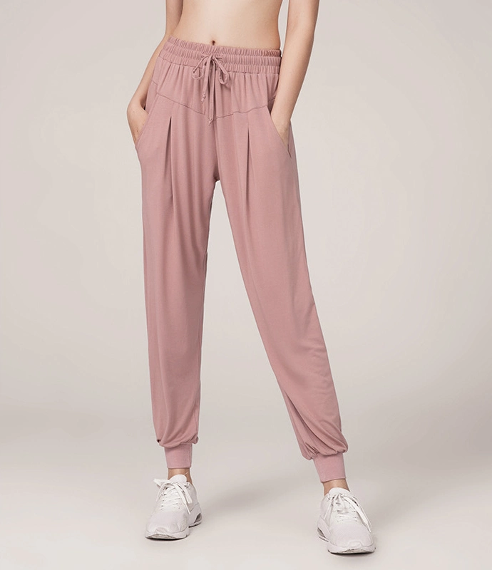 Women&prime;s Yoga Sweatpants Workout Jogging Bottoms Drawstring Slacks