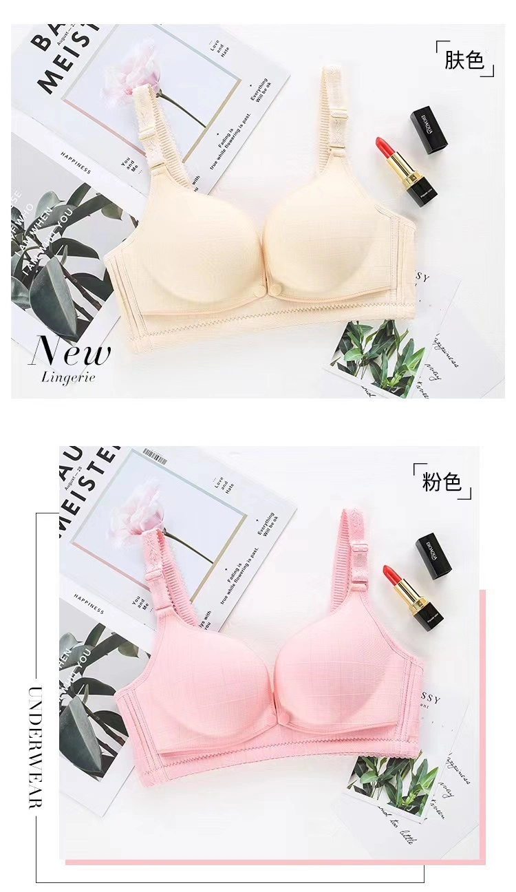 Wholesale Pregnant Women Maternity Wireless Front Open Button Breastfeeding Maternity Seamless Nursing Bra