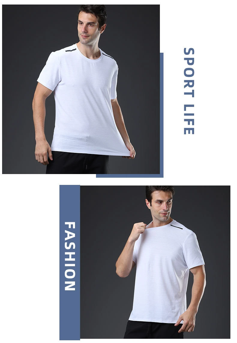 Sports T-Shirt Men&prime; S Summer Fitness Short Sleeve Breathable Large Quick Drying Clothes Loose Casual Outdoor Running Short Sleeve