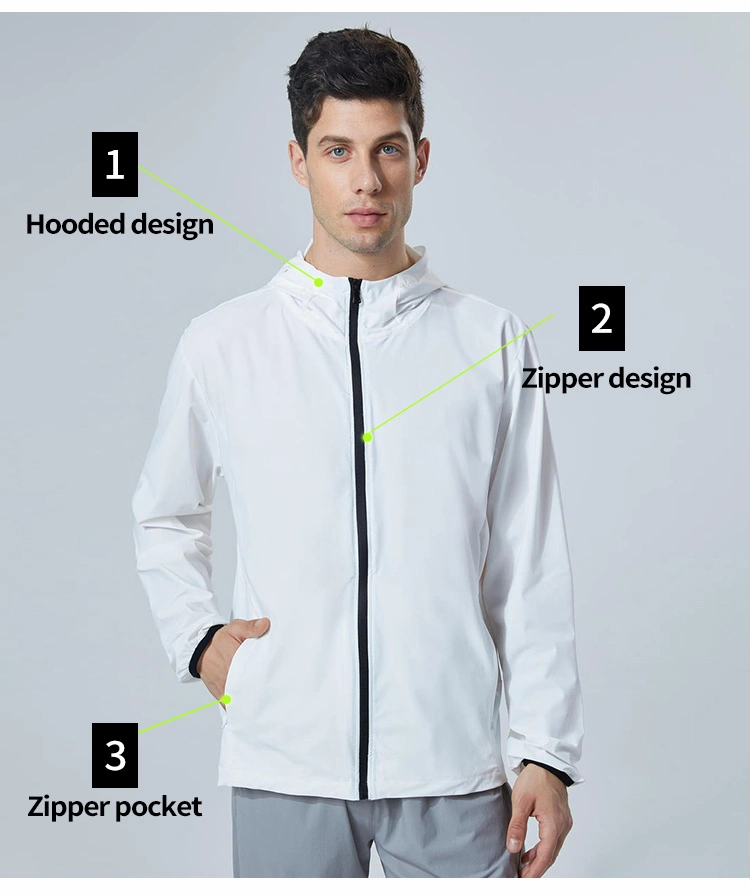 Men&prime;s Windproof Sport Jacket Outdoor Workout Windbreaker Jackets Quick Dry Men Running Jacket