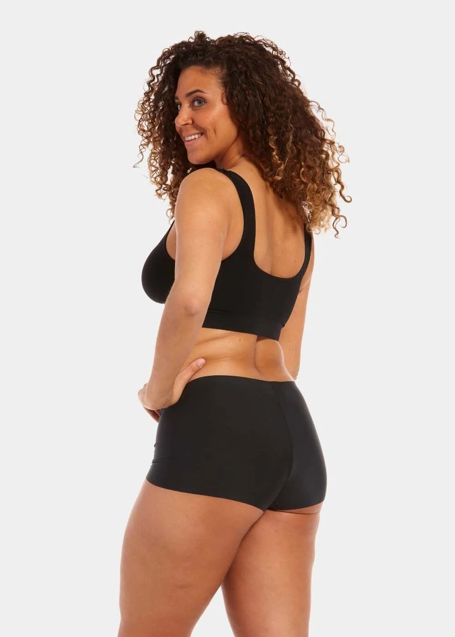 Black New Women&prime;s Antibacterial Briefs Breathable Briefs