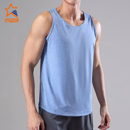 Ingorsports Gym Wear Manufacturers Custom Activewear Sports Vest Men′s Fitness Training Moisture-Wicking Men′s Loose Quick Dry Vest